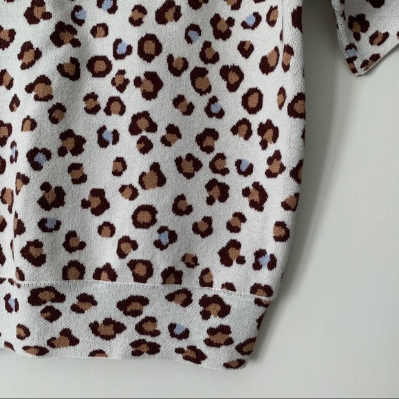 NWT Ann Taylor Sweater Tee Leopard Print Boatneck - Picture 6 of 10